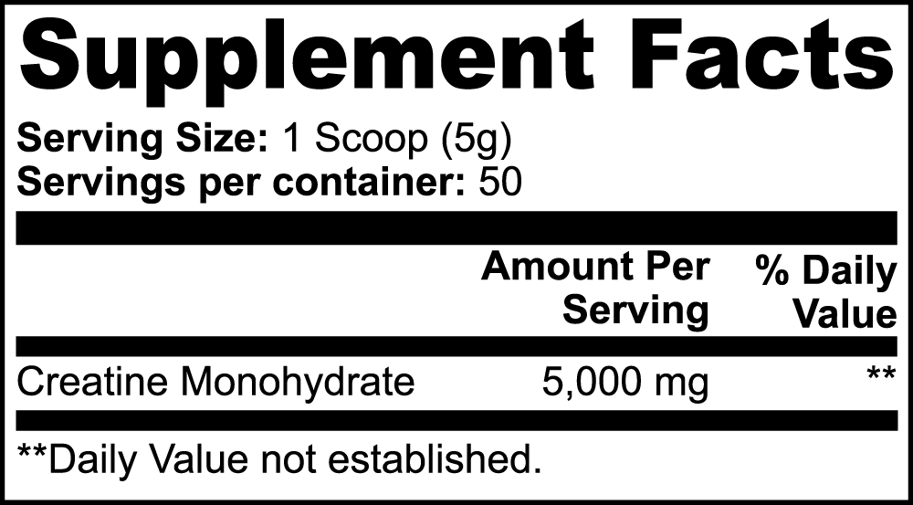 Creatine Monohydrate Powder — 250 g